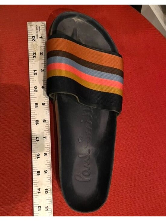 Paul Smith mens Signature Stripe Dru\' Slides, size 10